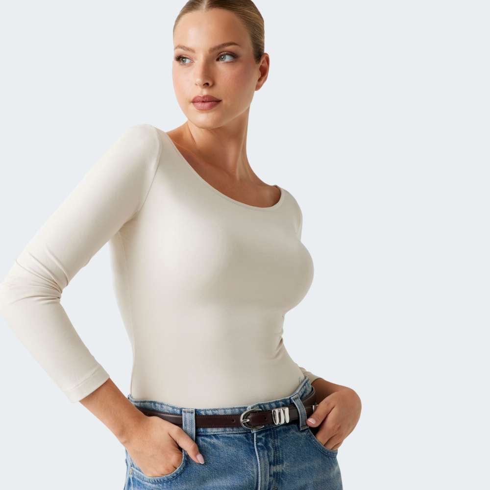 LONGSLEEVE GUESS BOAT NK BASIC