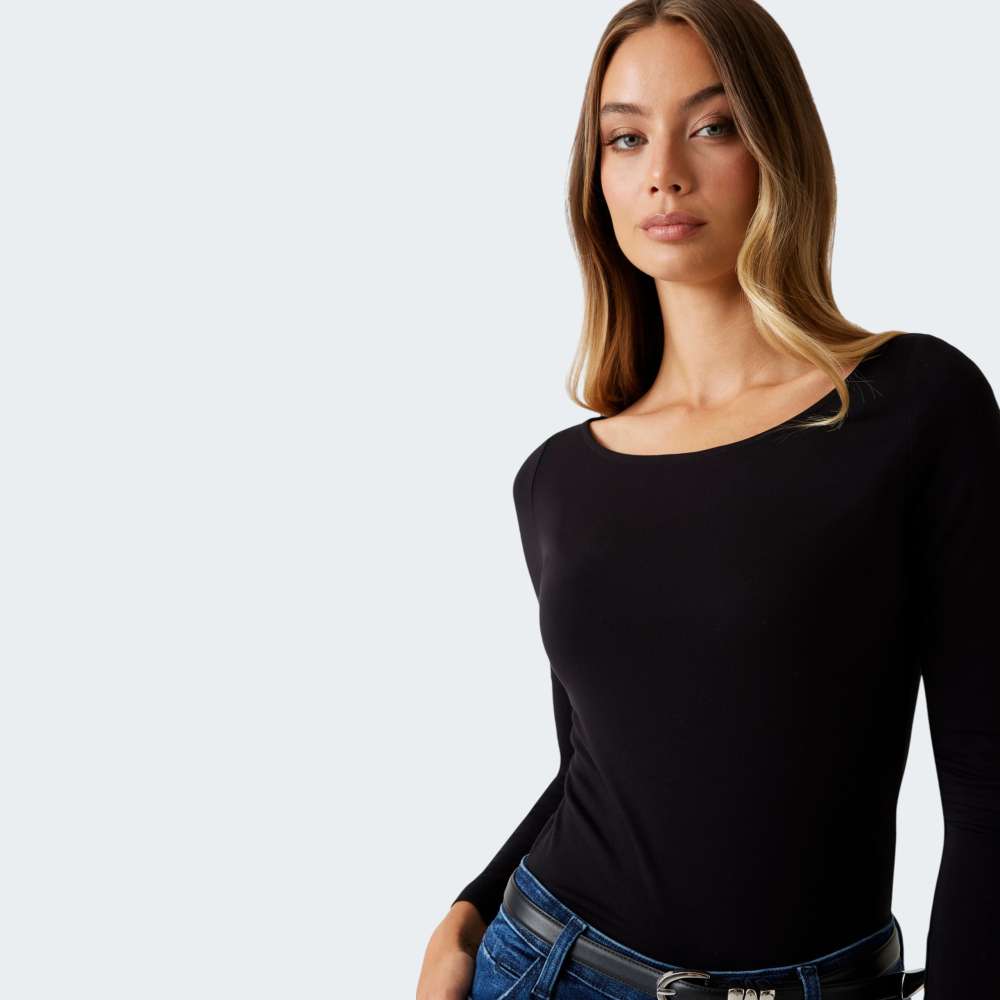 LONGSLEEVE GUESS BOAT NK BASIC