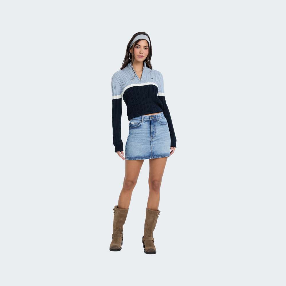 CAMISOLA GUESS LS HALF ZIP CABLE