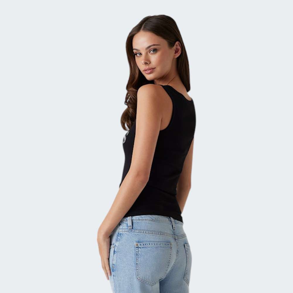 TOP GUESS LOGO TANK JBLK