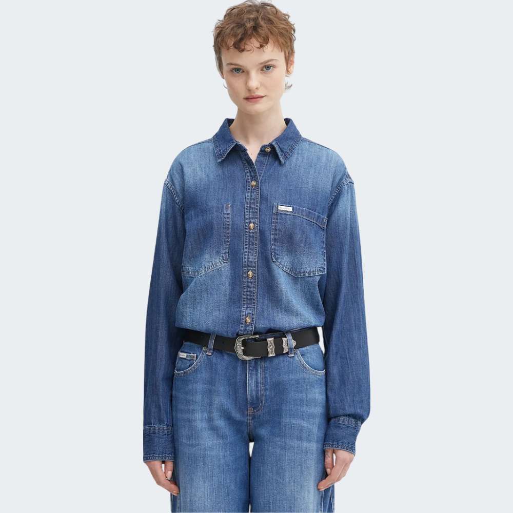 CAMISA GUESS CJ CROPPED LS DENIM