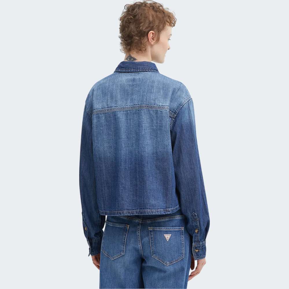 CAMISA GUESS CJ CROPPED LS DENIM