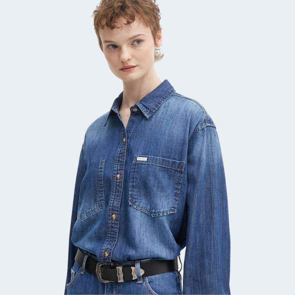 CAMISA GUESS CJ CROPPED LS DENIM