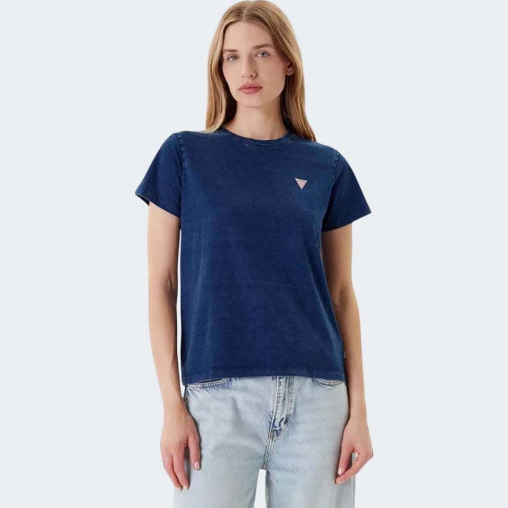 TSHIRT GUESS GJ SS CN REG INDIGO TRAINGLE