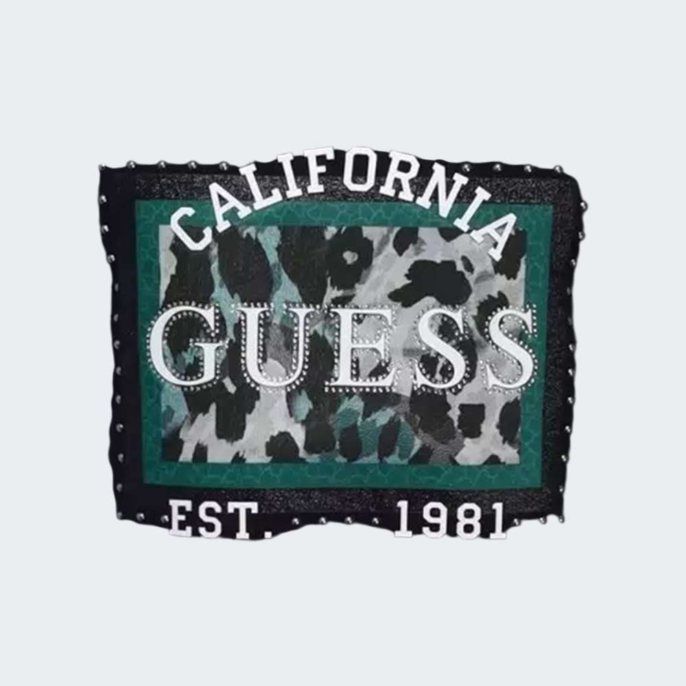 TSHIRT GUESS CN SS ANIMALIER BOXY PRINT