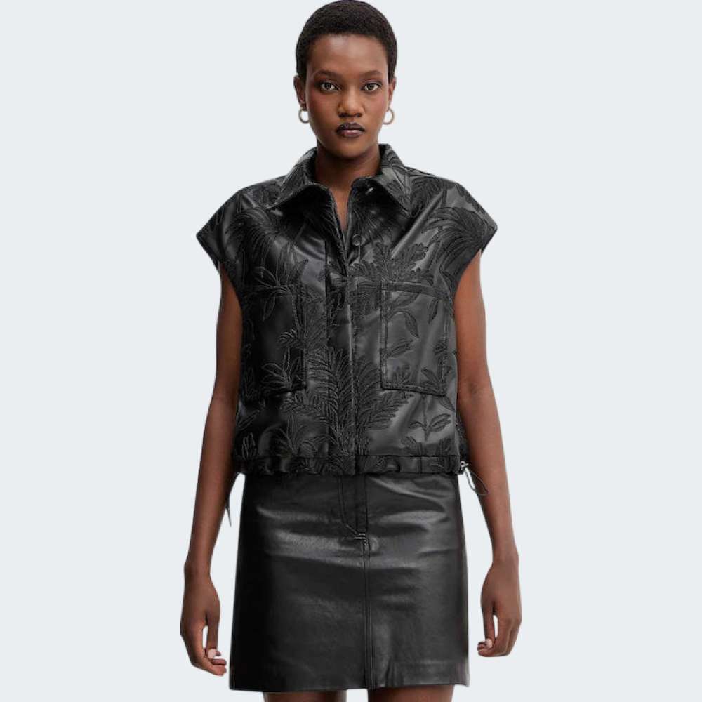  COLETE GUESS CHANTAL PU EMBRO VEST