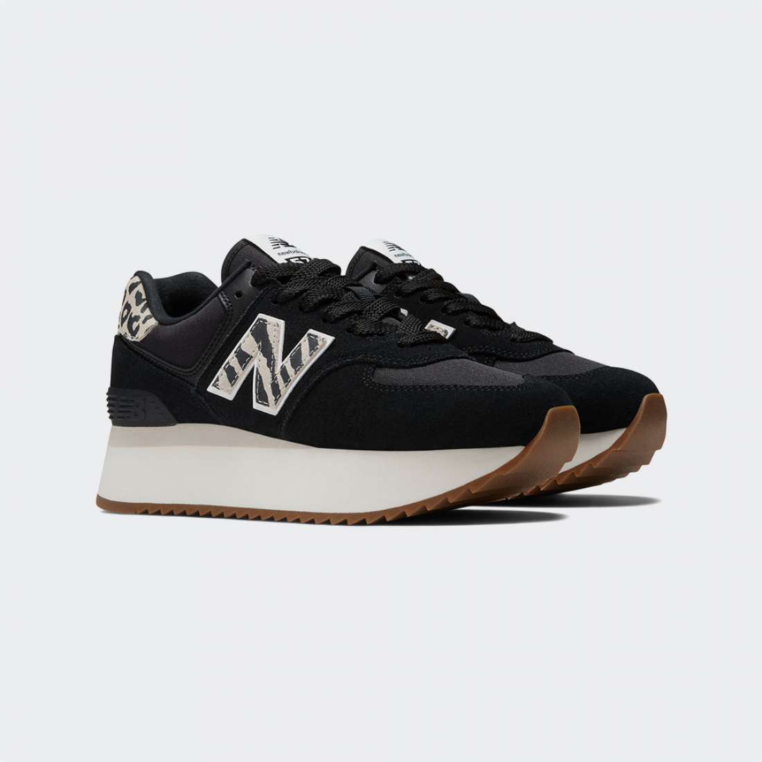 NEW BALANCE 574 + W BLACK/ANIMAL