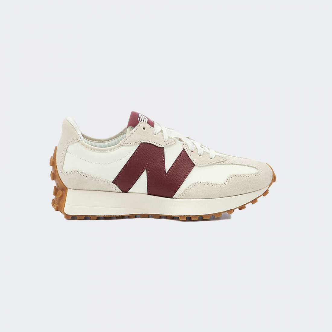 NEW BALANCE 327 MOONBEAM/CLASSIC BURGUNDY