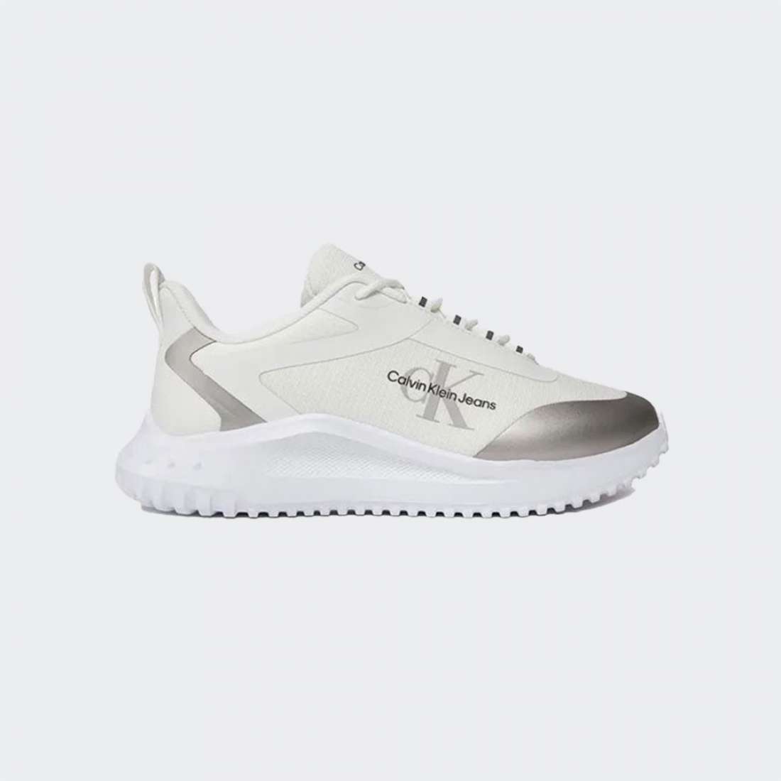 CALVIN KLEIN EVA RUNNER LOW LACE MIX BRIGHT WHITE/BLACK AOP