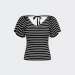 TSHIRT ONLY ONLLEELO STRIPE BLACK CLOUD DANCER