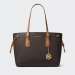 MALA MICHAEL KORS VOYAGER MEDIUM LOGO TOTE BROWN