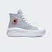 CONVERSE CHUCK TAYLOR HIGH TOP MOVE GRAVEL/PINK/WHITE