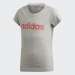 TSHIRT ADIDAS LINEAR ESSENTIALS K MEDIUM GREY HEATHER / REAL PINK