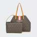 MALA GUESS VIKKY EXTRA LARGE TOTE BLACK LOGO/COGNAC