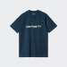 TSHIRT CARHARTT WIP SCRIPT AQUID/SALT