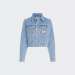 CASACO DE GANGA CALVIN KLEIN WINDBREAKER CROPPED DENIM LIGHT