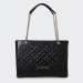 MALA LOVEMOSCHINO SHINY QUILTED TOTE NERO