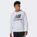 HOODIE NEW BALANCE ESSENTIALS STACKED LOGO WHITE