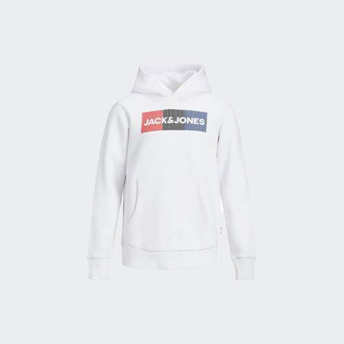 HOODIE JACK & JONES ECORP LOGO JNR WHITE