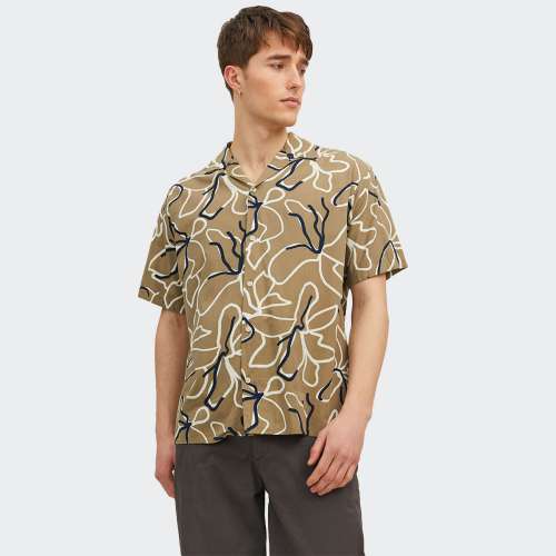 CAMISA JACK & JONES TROPIC RESORT COVERT GREEN