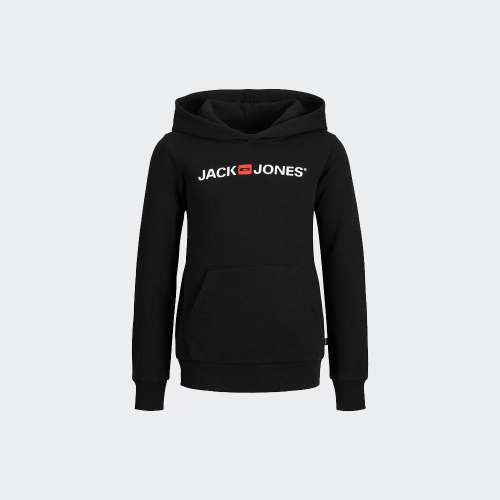 HOODIE JACK & JONES ECORP OLD LOGO BLACK