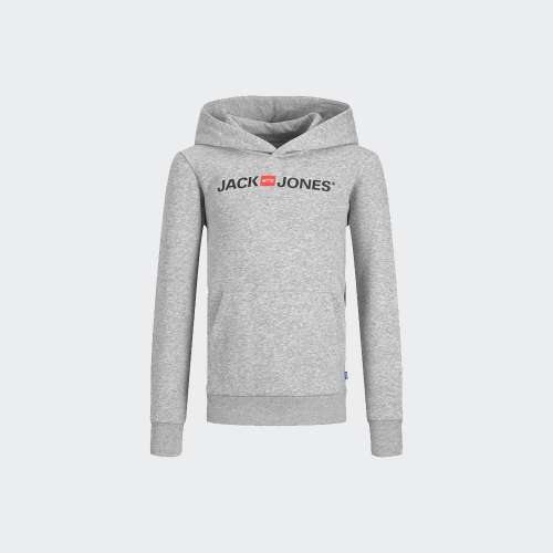 HOODIE JACK & JONES ECORP OLD LOGO LIGHT GREY MELANGE