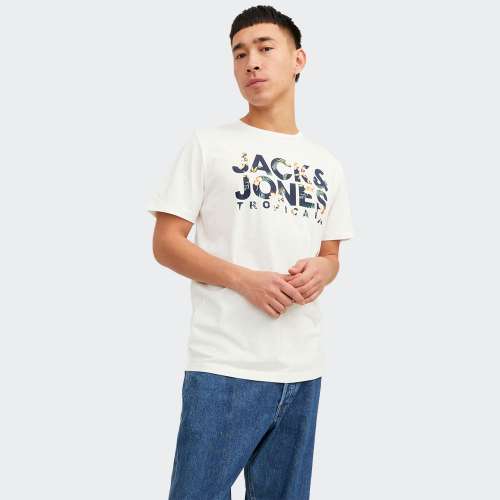 TSHIRT JACK & JONES BECS CLOUD DANCER