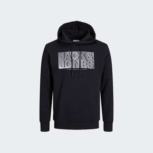 HOODIE JACK & JONES PETER BLACK