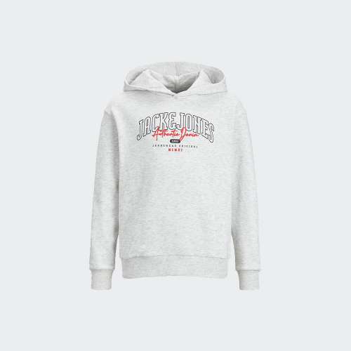 HOODIE JACK & JONES LARRY JR WHITE MELANGE