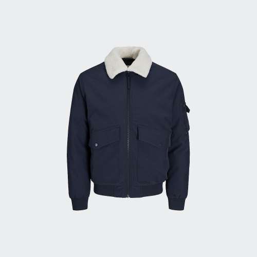 CASACO JACK & JONES CLIPPER TEDDY DARK NAVY