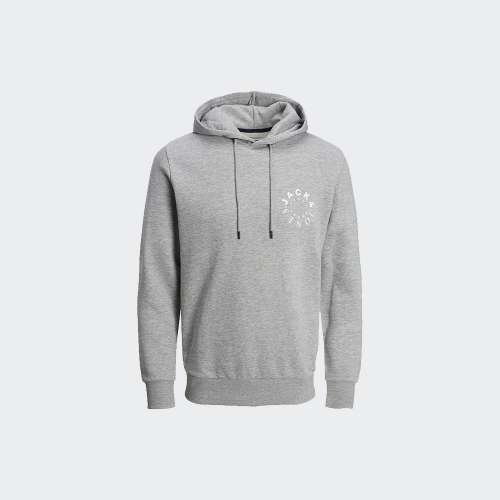 HOODIE JACK & JONES WARRIOR LIGHT GREY MELANGE