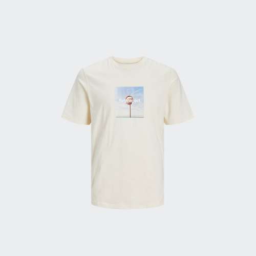 TSHIRT JACK & JONES JORLAFAYATTE BUTTERCREAM