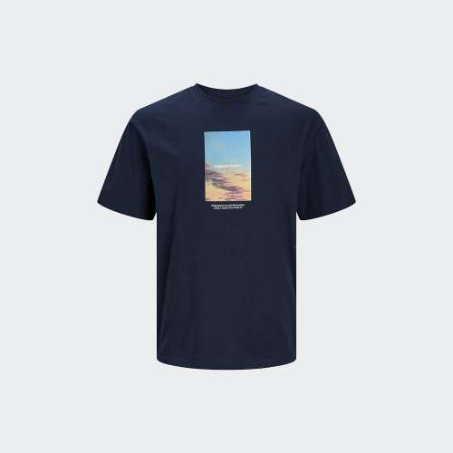 TSHIRT JACK & JONES JORVESTERBRO PICTURE SKY CAPITAN