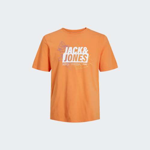 TSHIRT JACK & JONES JCOMAP LOGO TANGERINE