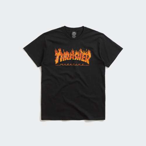 TSHIRT THRASHER INFERNO BLACK