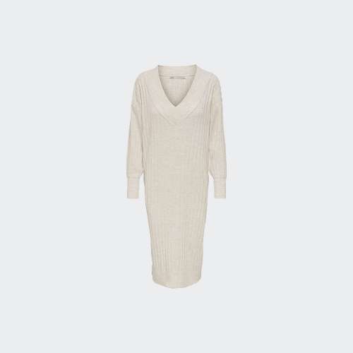 VESTIDO ONLY ONLNEW TESSA V-NECK PUMICE STONE