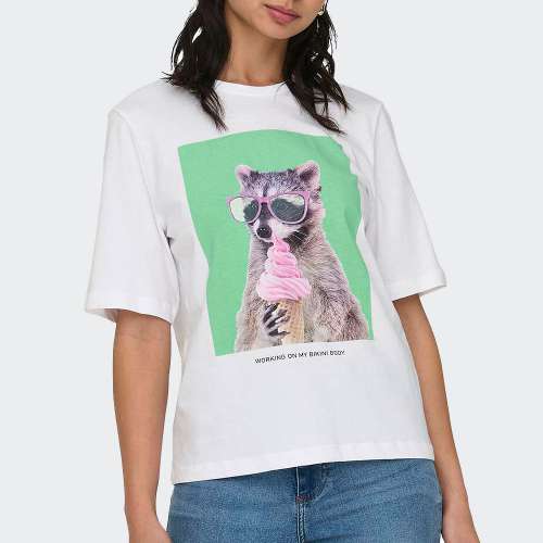 TSHIRT ONLY ONLDORTE WHITE BIKINI