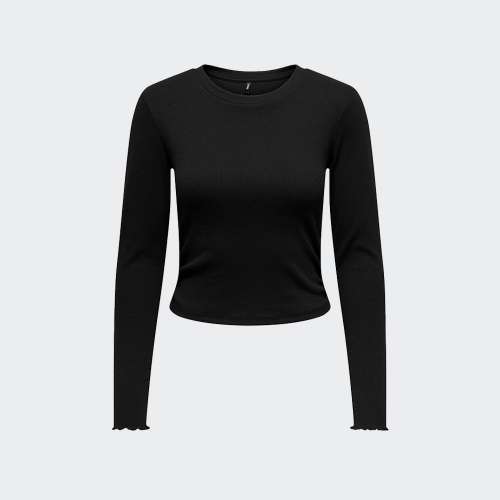 CAMISOLA ONLY REGULAR FIT O-NECK BLACK