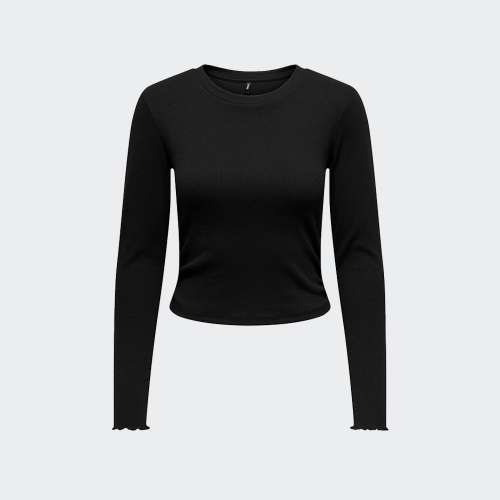 CAMISOLA ONLY REGULAR FIT O-NECK BLACK