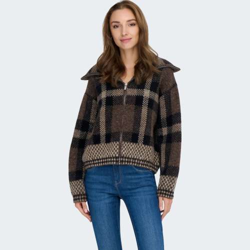 CASACO ONLY ONLMAROON LS ZIP COLLAR