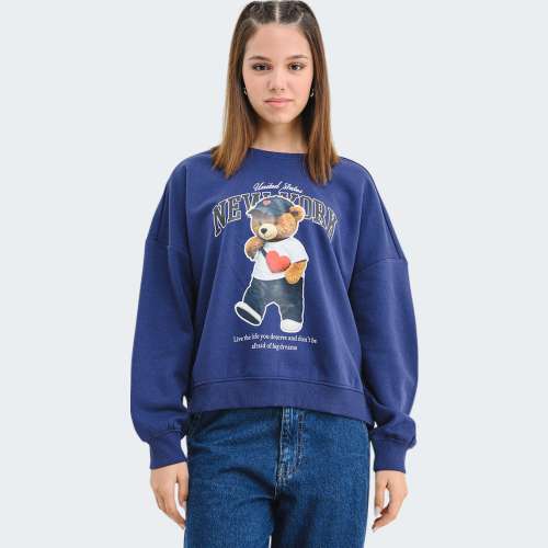 SWEATSHIRT ONLY ONLLINDA L/S BEAR O-NECK BOX CS SWT