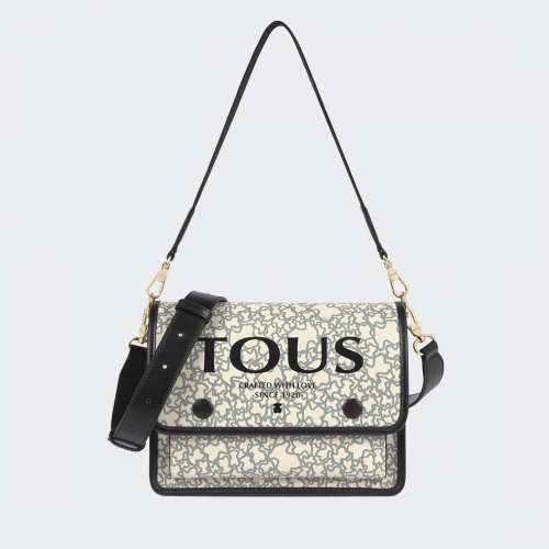 TOUS BANDOLERA M.AUDREE K MINI BEIGE-NEGRO