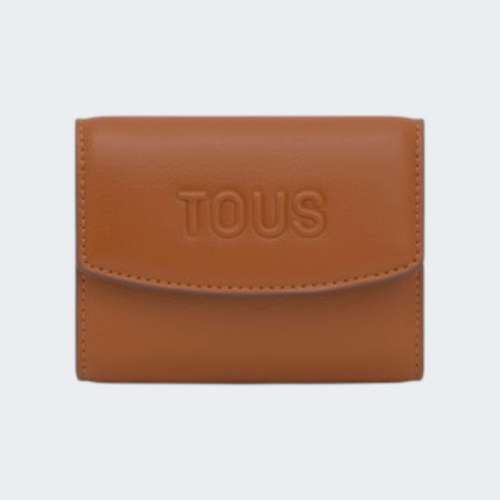 CARTEIRA TOUS S POCKET BLOOM CAMEL