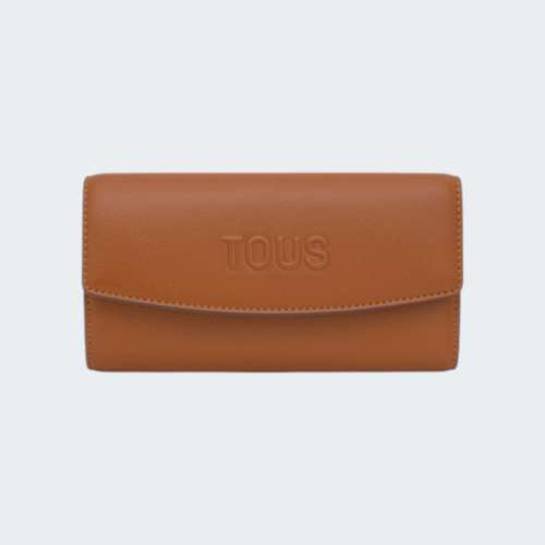 CARTEIRA TOUS L POCKET BLOOM CAMEL