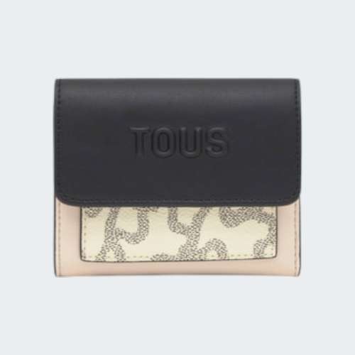 CARTEIRA TOUS FLAP KAOPS ICON BEIGE