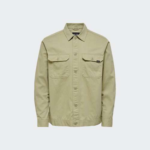 CAMISA ONLY & SONS SILVIO POCKET OVERSHIRT TWILL