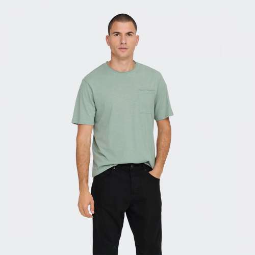 TSHIRT ONLY & SONS ROY CHINIOIS GREEN