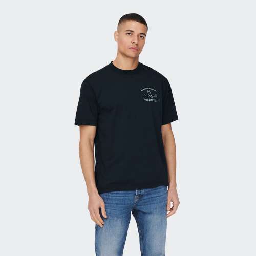 TSHIRT ONLY & SONS FARRIS DARK NAVY