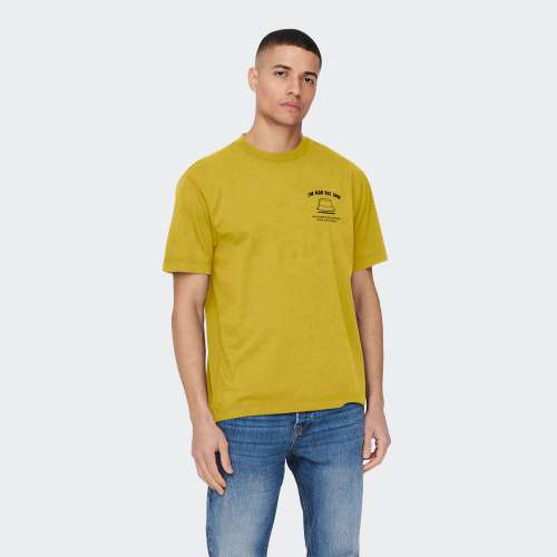 TSHIRT ONLY & SONS FARRIS OCHRE