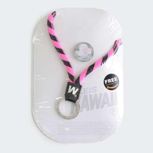 LANYARD ORIGINAL WORLD LEIS HAWAII PRETO/ROSA